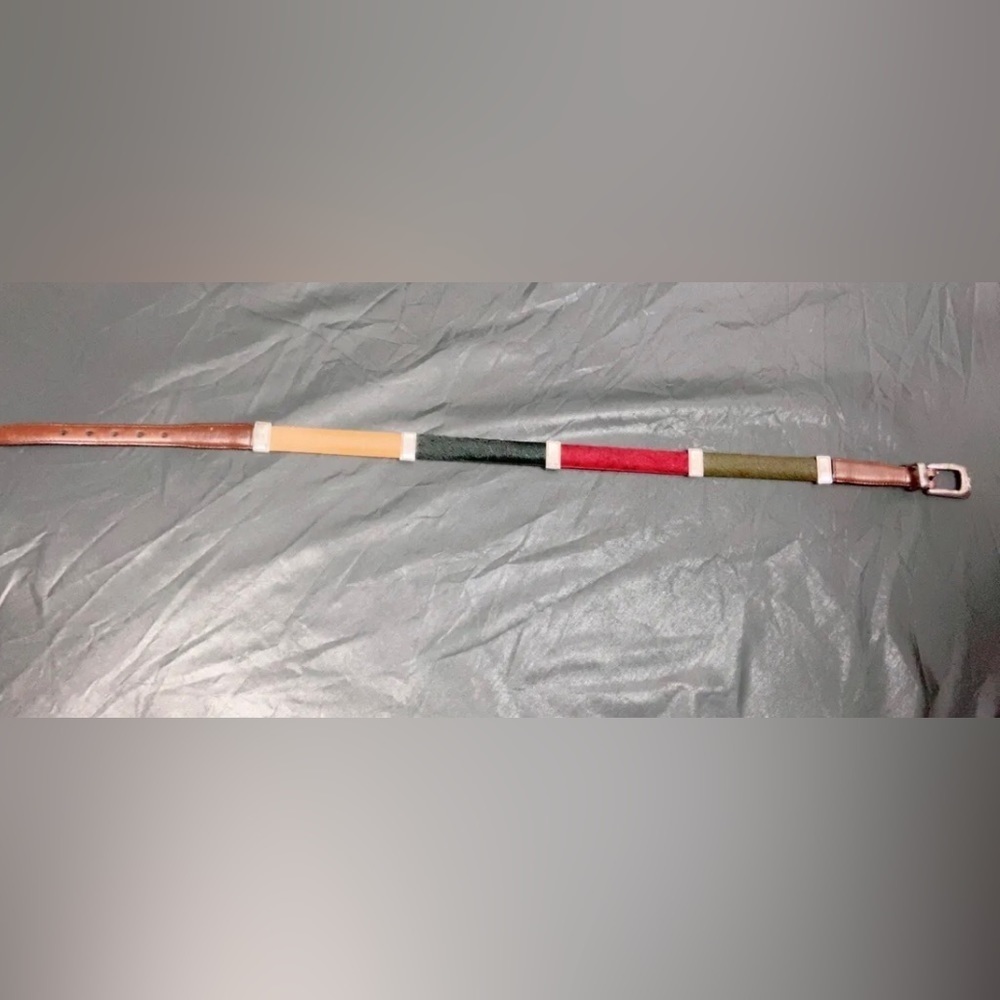 Brighton multicolor calf hair belt size small